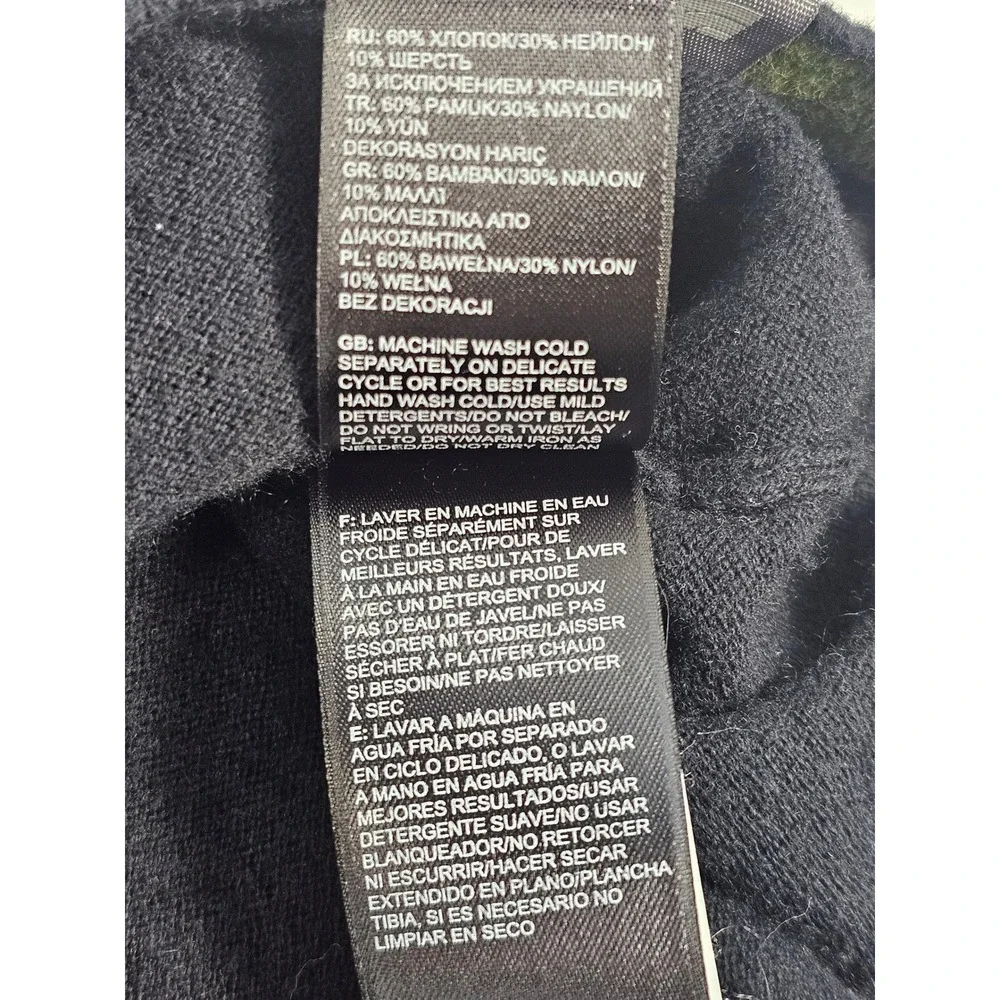 The North Face Mens‎ XL Black Cotton Wool Blend Quarter Zip Mock Neck Sweater